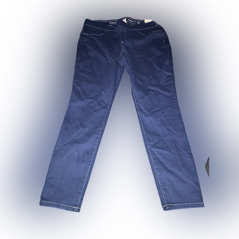 Sonoma Women's Dark Mid Rise Through Hip & Thigh Skinny Leg Jegging